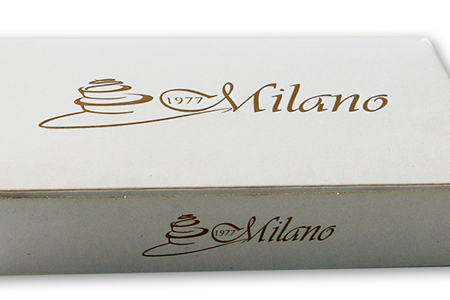 Beyaz Üzeri Altın Varak Milano Baklava Kutusu-Çınar Kutu